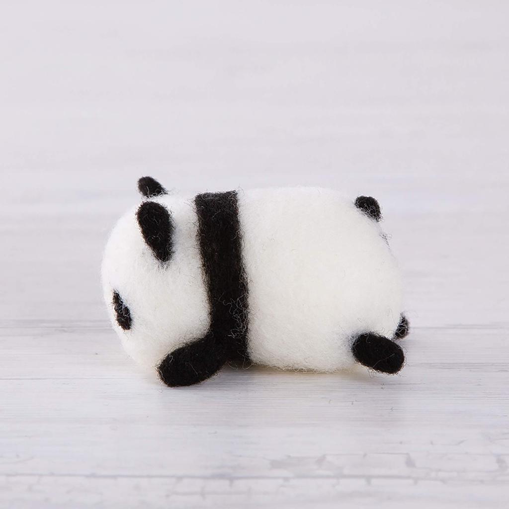 Hamanaka Wool Felting Easy First Aclaine Butt Face Kit, & Cute, Panda, H441-554
