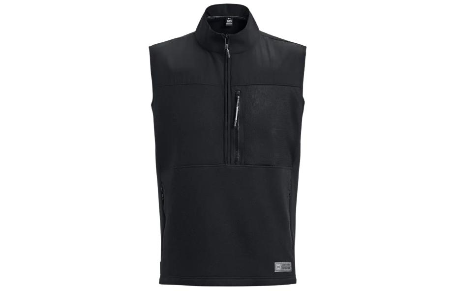 Under Armour Microfleece Vests Men s Black Stand Collar Moderate Other 1379918001 MD