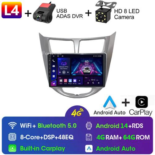 Fortress Android 10 Car Radio For Hyundai Solaris Verna Accent 2010 - 2016 Multimedia Video Player Navi GPS 2 Din DVD Head Unit