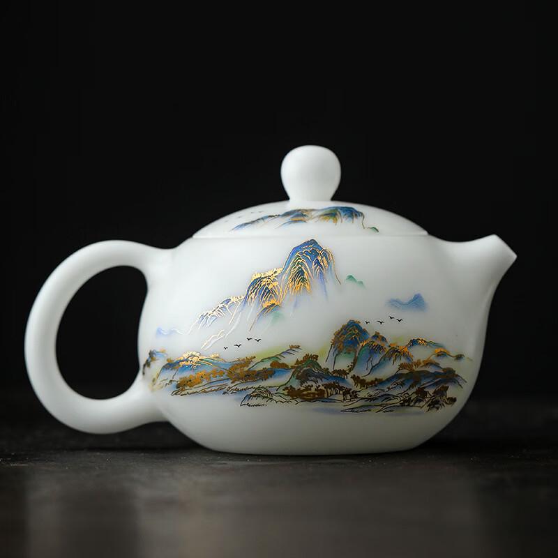 Chaxun Premium Ice-Jade Porcelain Kung Fu Tea Set - Thousand Li Mountains