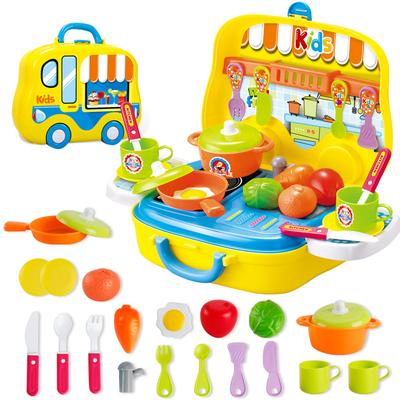 Kinder Rollenspiel Koffer Rollenspiel mit Küchenkommode Kasse und Arzt Spielzeug Tragbarer Handkoffer