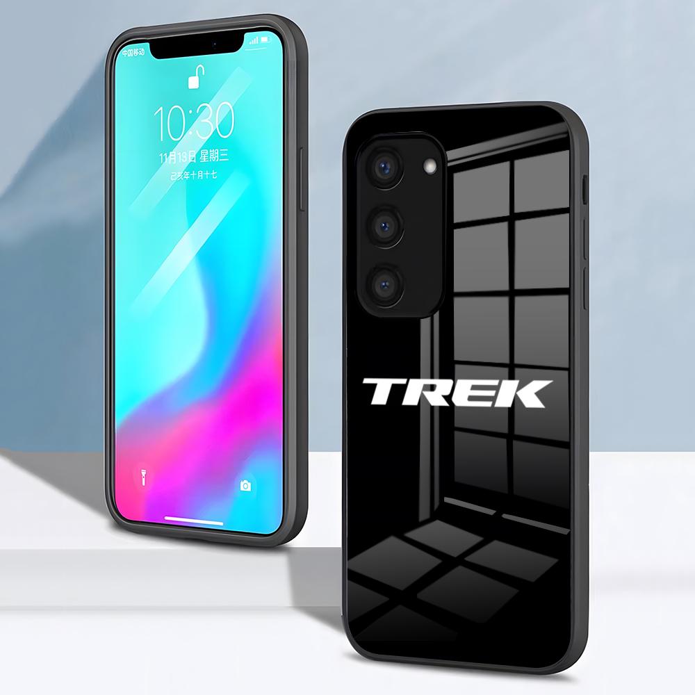 Bicycle T-TrekS Phone Case For Samsung S26 S25 S24 FE S23 S22 S21 Plus S20 Ultra Note20Ultra Black Glass Cover