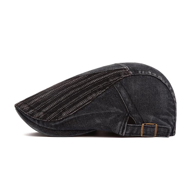 Denim Beret Women's Autumn Cap British Vintage Forward Cap Men's Newsboy Cap