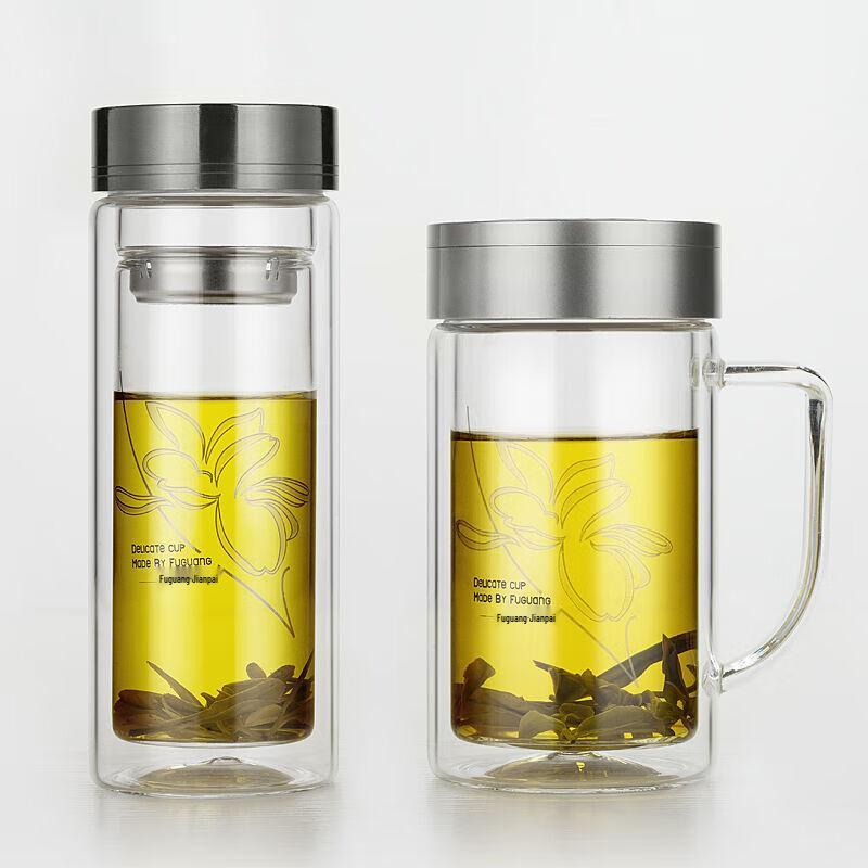 FUGUANG Double Wall 316 Stainless Steel Tea Mug, 320ml