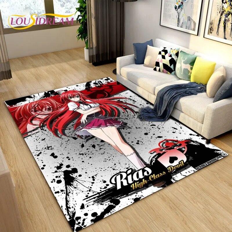3D High School D×D Sexy Anime  Area Rug,Carpet Rug for Living Room Bedroom Sofa Doormat Decoration,kids Play Non-slip Floor Mat