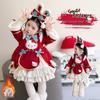 Girls' 2025 Cartoon Cat Lolita Princess Dress - New Year & Birthday Outfit