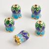 10pcs/Lot Vintage Enamel Flower Bead Cap Accessories For Jewelry Making Supplies Bohemia End Caps Handmade Connectors Materials