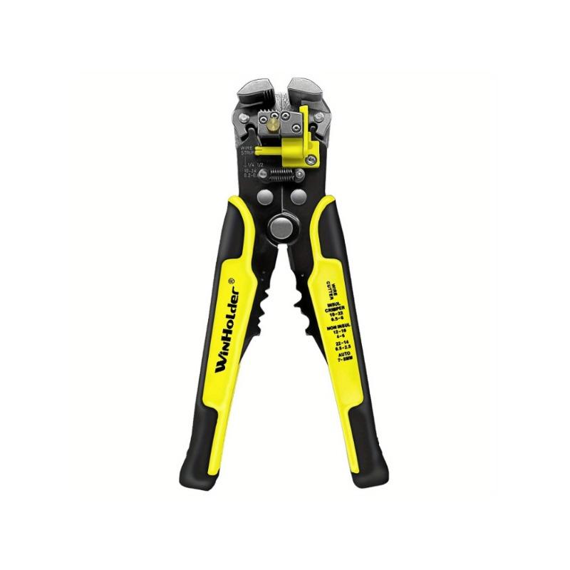 Professional Electrician Wire Tool Cable Wire Stripper Cutter Crimper Automatic Crimping Stripping Plier. Yellow