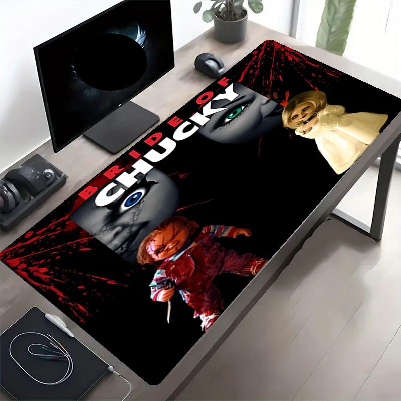 Bride of Chucky Print Mouse Pad, Anti‑Slip Desktop Keyboard Mat, for PC Laptop Gaming Working Daily Use, Cool Festival Surprise Gift