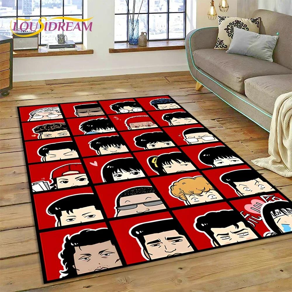 Cartoon Slam Dunk Basketball Anime Carpet Rug for Bedroom Living Room Home Sofa Decoration,Children Game Large Decor Floor Mat