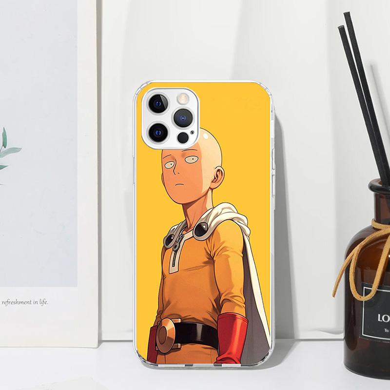 One P-Punch-Man Saitama King Phone Case For Iphone 17 Air 16 15 Plus 16E 14 Pro Max 13 Mini 12 11 7 8 SE Fundas Soft Back Cover