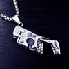 Retro Men's Pendant Punk Skull Titanium Steel Necklace Pendant