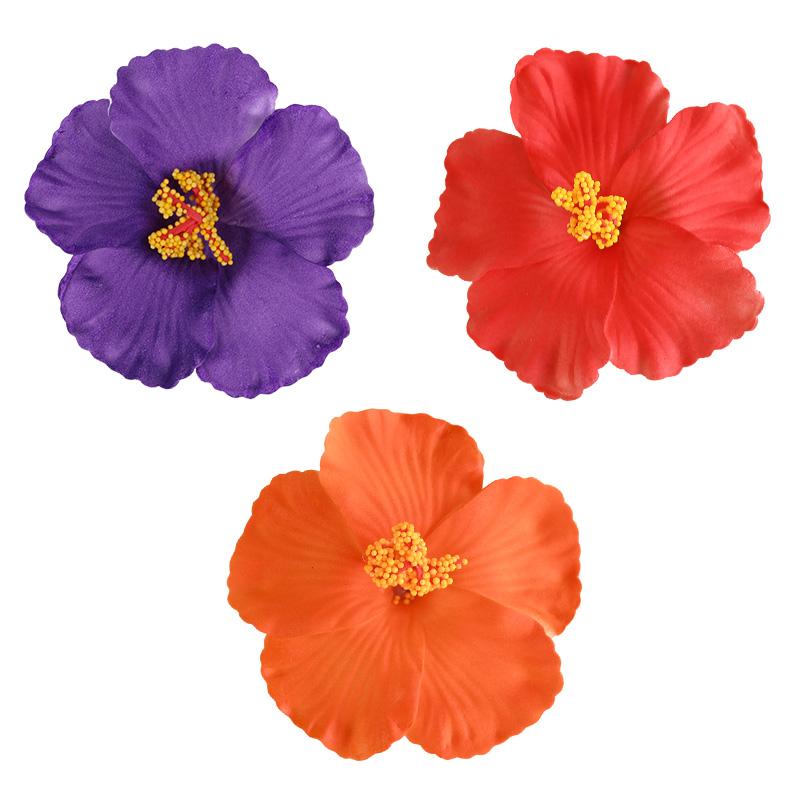 

6PCS/3PCS Hawaiian Hibiscus Hair Clips Artificial Flower Headwear Summer Beach Birthday Party Wedding Decoration Girls Hairpin