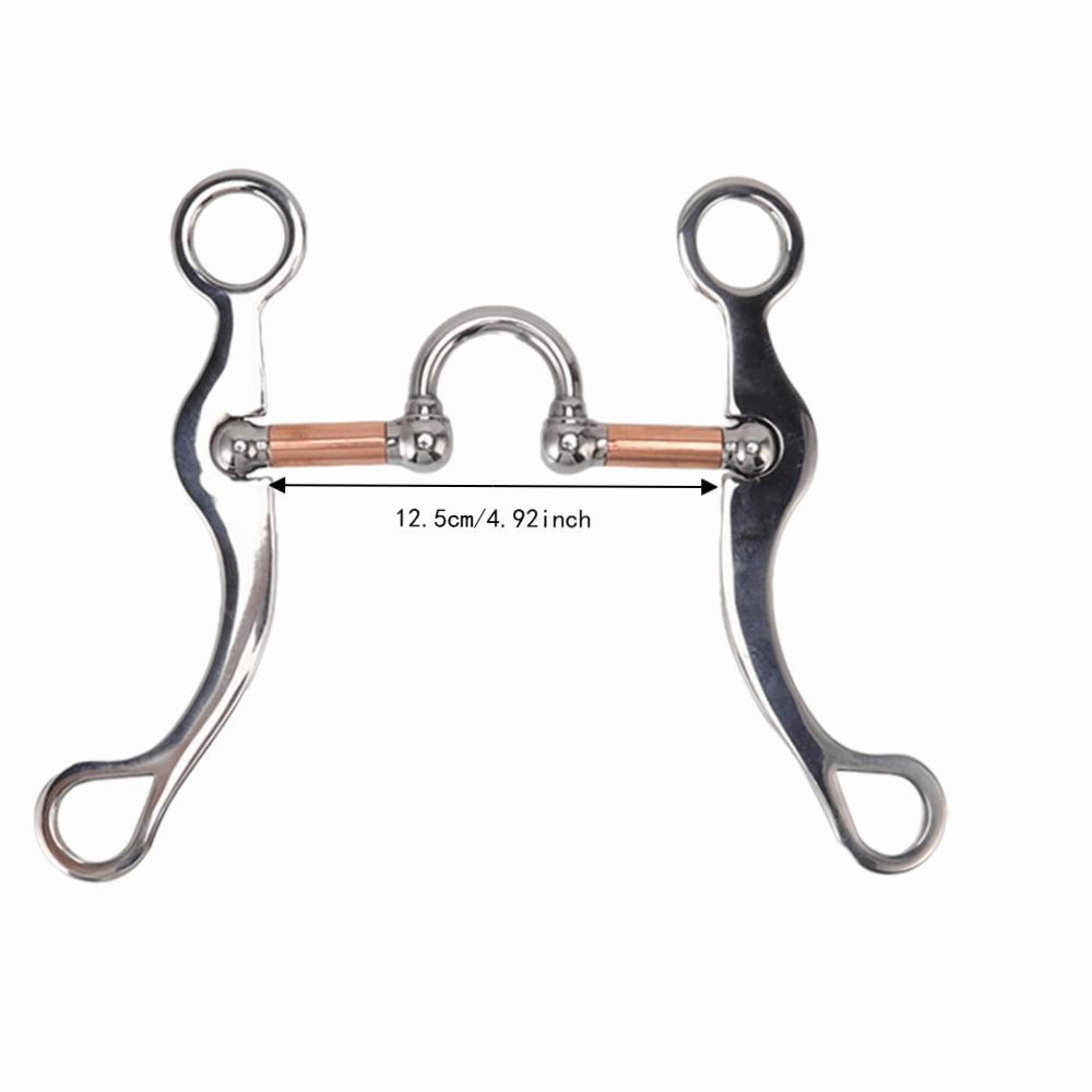 Rose Gold Plated Horse Snaffle Bit Stainless Steel Equestrian Equipment  Artificial Horse Farms