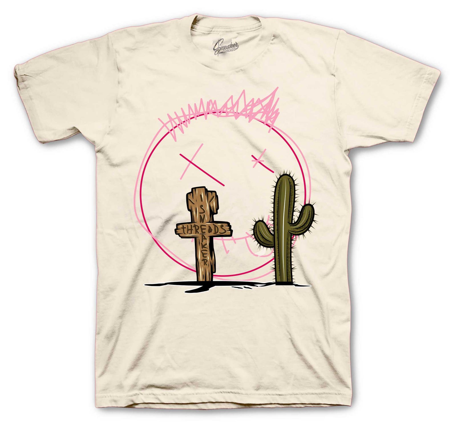 T-Shirt to Match Retro 1 Shy Pink Travis Lows - ST Cactus Sneaker tee S