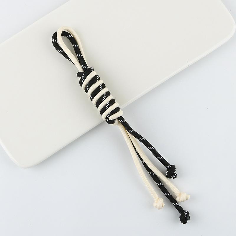 New Design Multi-Color Trendy Contrasting Nylon Hand Rope Versatile Accessory Keychain Wholesale
