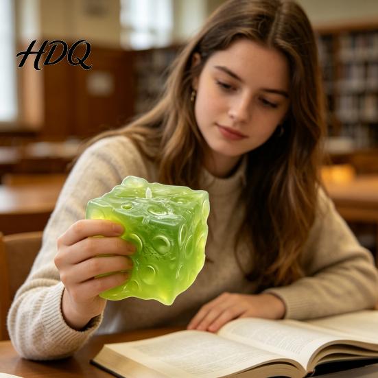Fidgets for Adults Giant Cheese Squeeze Toy, Realistic Slow Rebound Stress Relief Cube Kids Toys Adults, Soft Sensory Fidget Toy Anxiety And Fun Play