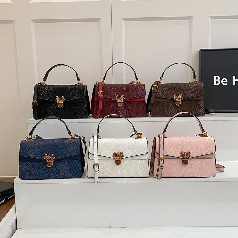 New Fashion Snake Pattern Bacchus Bag Portable Shoulder Messenger Women's Bag