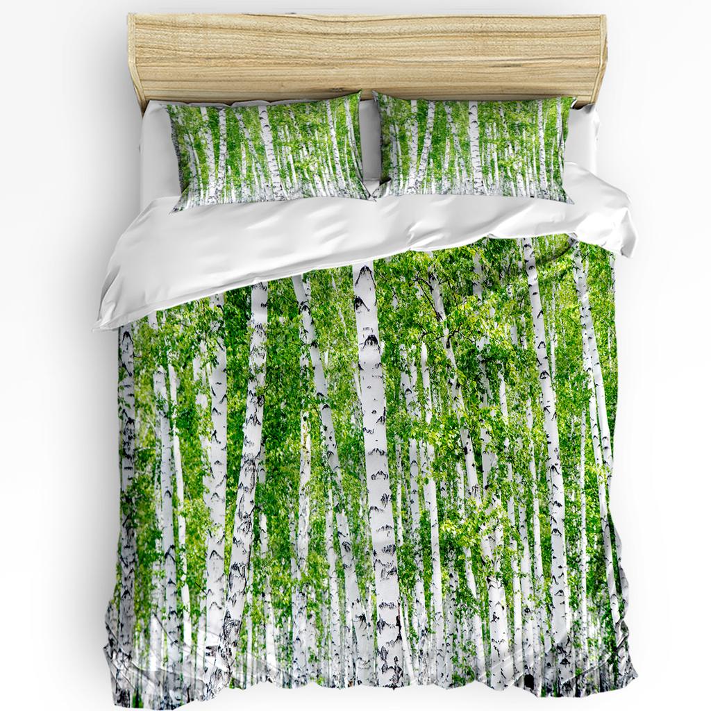 Nature Bedding Set For Bedroom Bed Home Birds Flying Over Twiggy Tree Branches Stylish Au Duvet Cover Quilt Cover And Pillowcase