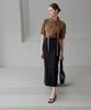 Owaiwai Standard Linen Long Skirt_Black