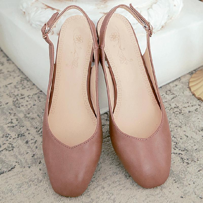 Fashion Summer Shoes For Women Sandals 2024 Large Size 52 50 Elegant Back Straps Low Heels Casual Nude Party Office Shoes Ladies Pumps