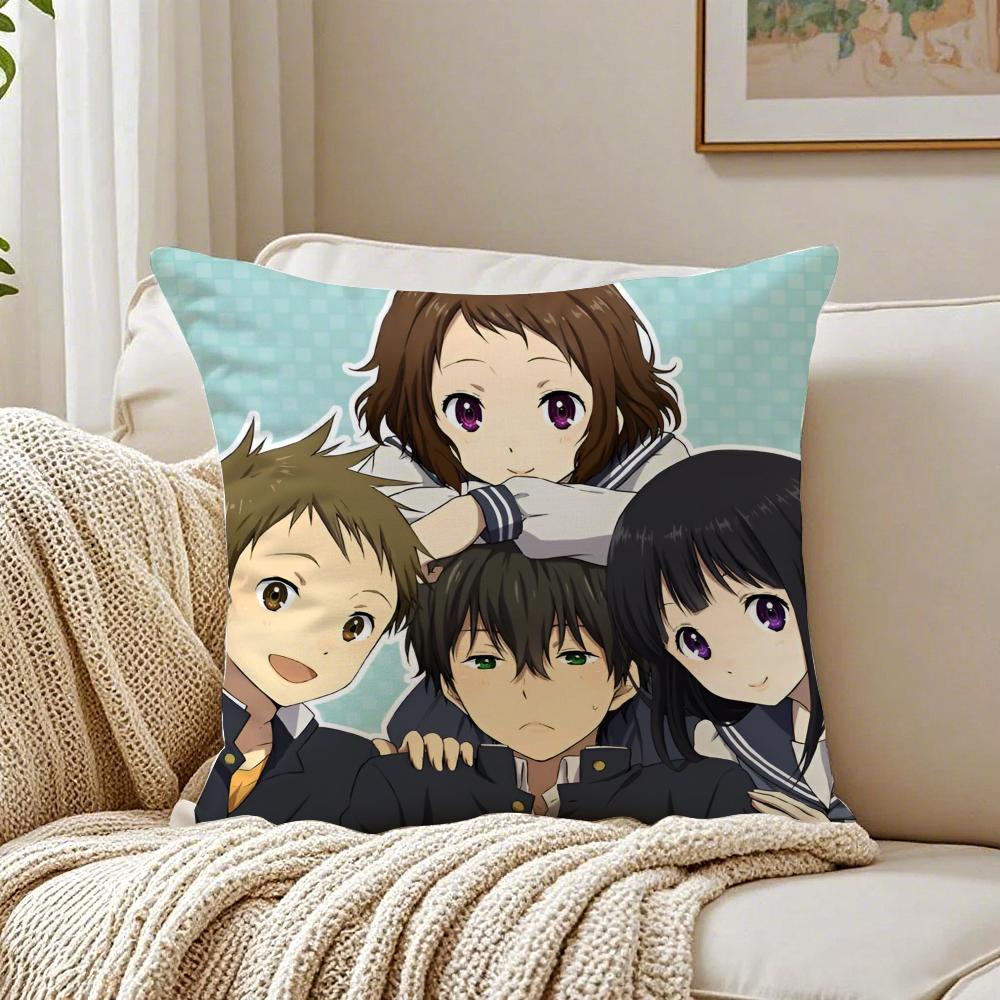 Smart Mysig Japansk Anime HHyouka Kuddfodral Örngott Antikvalster Vardagsrum Soffa Dekor Kudde Rum