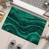 Zielony marmurowy nadruk mata kuchenna chłonna zmywalna antypoślizgowa szmaragdowa sypialnia dywan dywan biegacz wycieraczka łazienkowa
