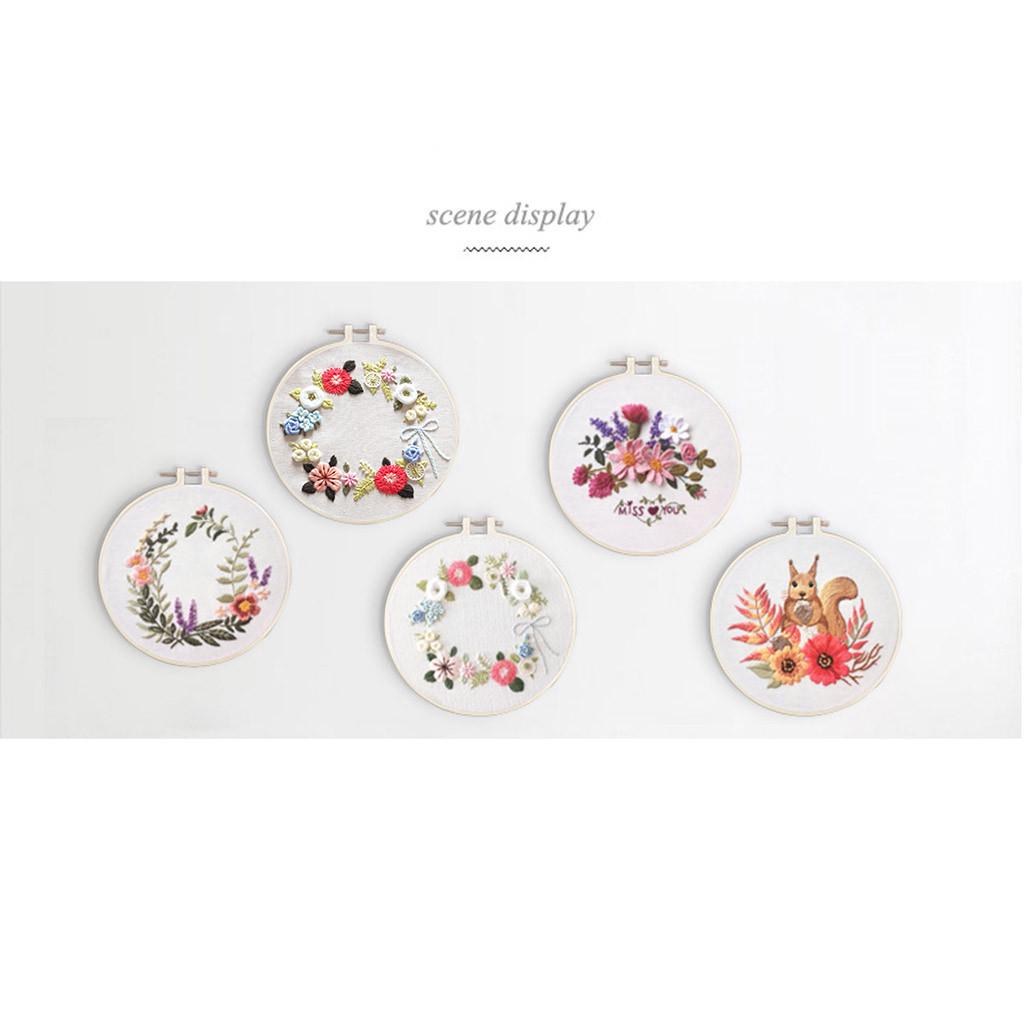 Embroidery Cross  Kit Set for Beginners-Handmade Embroidery DIY Craft