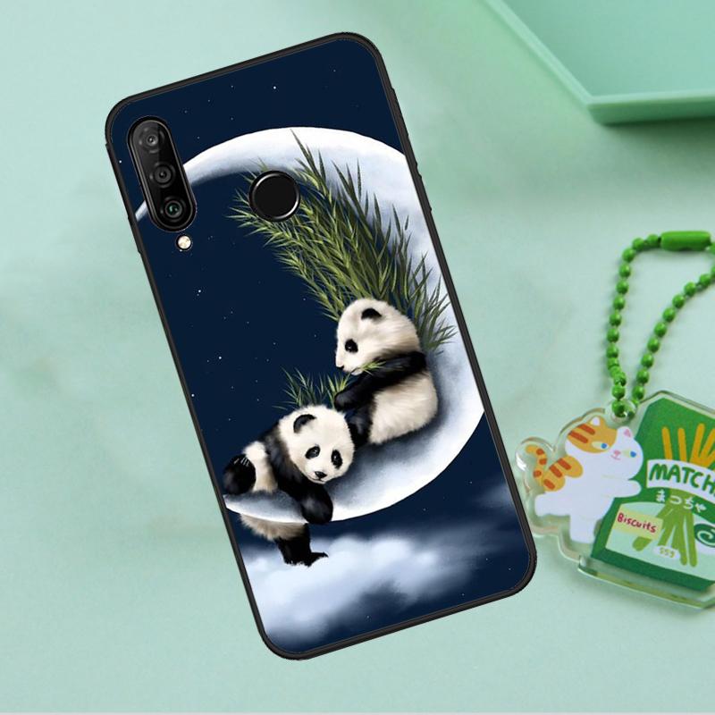 Cartoon Cute Panda Bear For Huawei Nova 12s 12i 11i 7i 8i 9 10 SE Y91 Y90 Y60 Y70 Y72 Y61 P60 Pro P30 P40 Lite Case