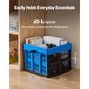 SucceBuy 25L Plastic Collapsible Storage Bins 3 Packs Holds 22 lbs Per Bin Foldable with Handles pace-Saving for Home Organizing