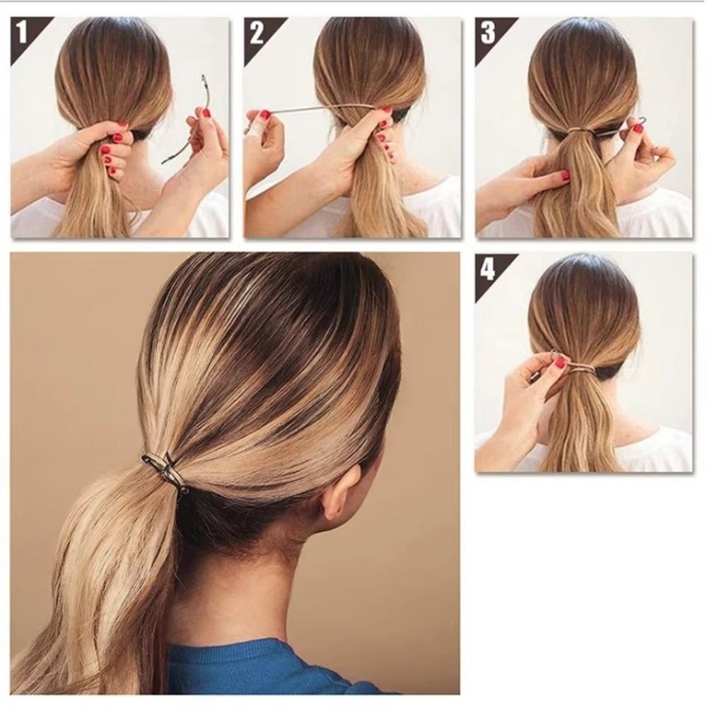 5/10Pcs High Elastic Design Hook Ponytail Clip Elastic Hook Hair Bands Ponytail Headwear