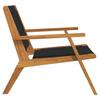 Garden Relaxation Chair 2 pcs. Black Solid Wood Acacia