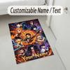 Personalized Crystal Velvet Carpet,Demon Slayer Custom Printed Name, Plush Area Rug For Home Indoor Decor