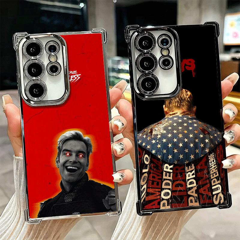 The Boys H-Homelander Soft Phone Case For Samsung Galaxy S26 Ultra S25 Edge S24 FE S23 Plus S22 S21 + S20 Plating Anti-Fall Fund