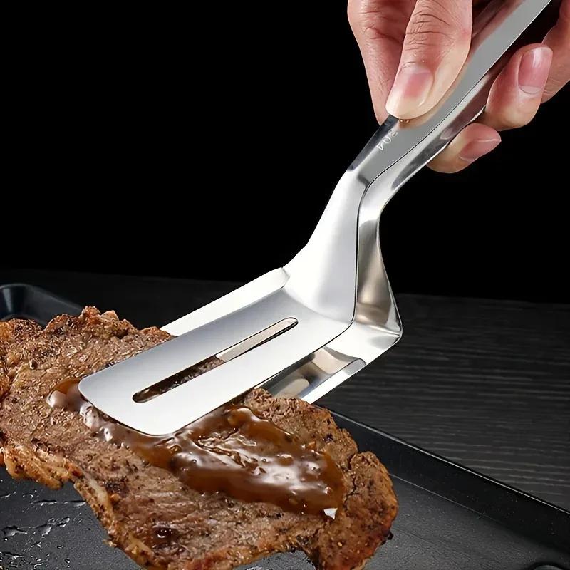 1 robuste Bratfischschaufel mit Klemme – perfekt für Steak, Spiegeleier, Pizza und mehr – unverzichtbar in der Küche