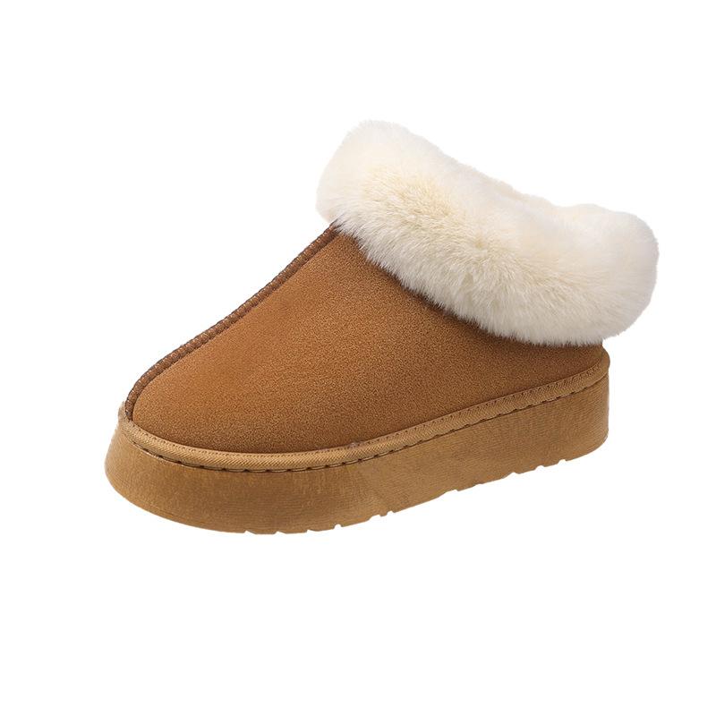 thick-soled warm snow boots women's winter thickened fluffy mouth comfortable student casual cotton shoes
