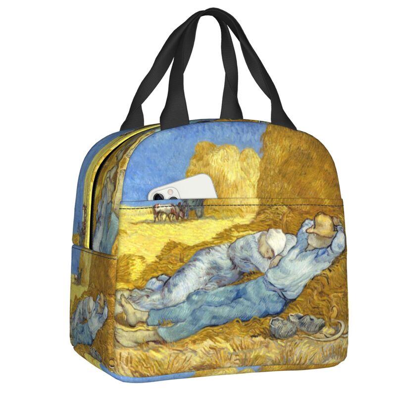 Individuelle Vase mit zwölf Sonnenblumen Lunchtasche Vincent van Gogh Gemälde Kühlbox Thermisch isolierte Lunchboxen für Erwachsene Büro