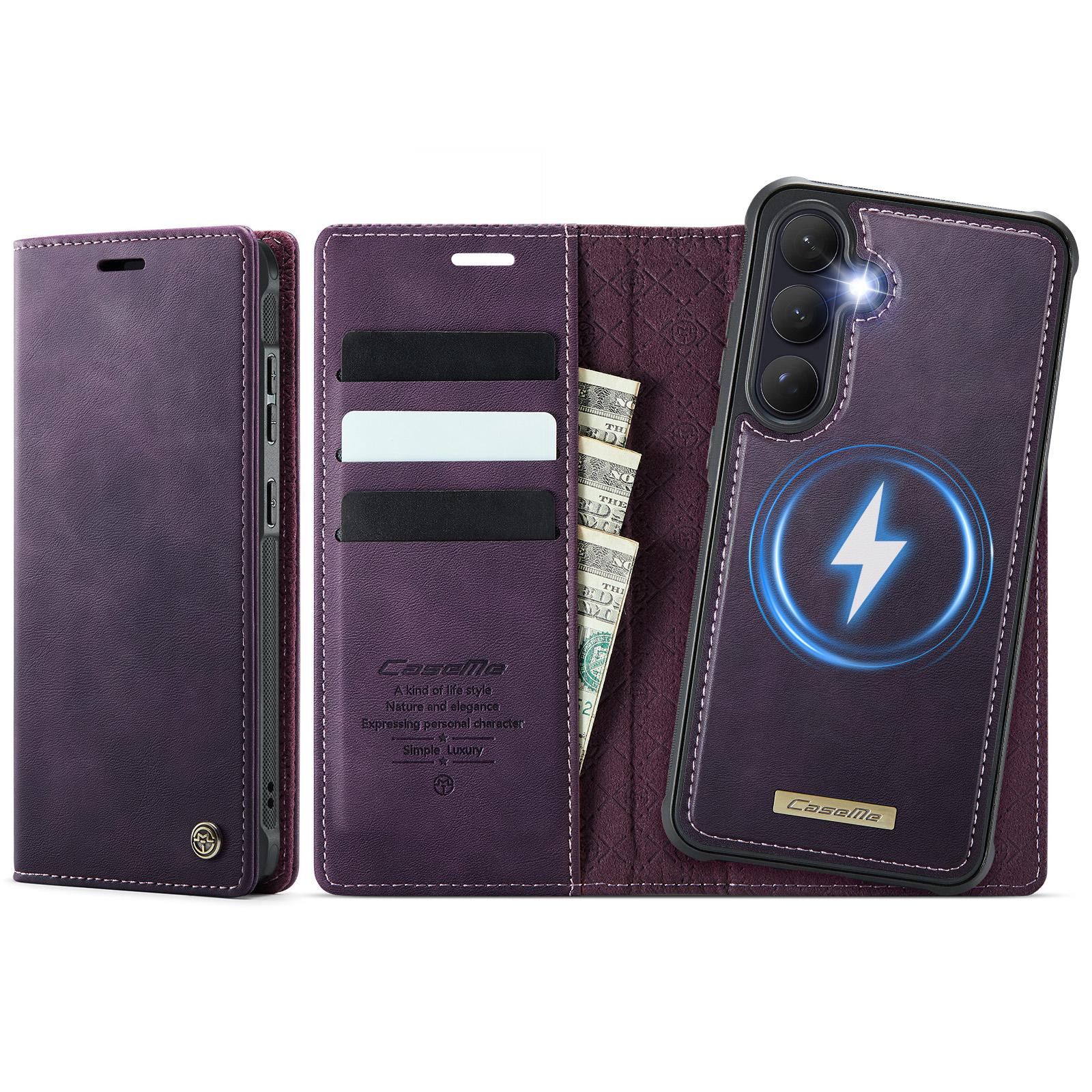 

Для Samsung Galaxy S26 Магнітний чохол CASEME C49 З блокуванням RFID Знімний гаманець Шкіряна кришка для телефону