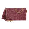 Fleming Detachable Shoulder Strap Diamond Quilted Leather Wallet Crossbody Bag Women Bags Burgundy 46449-609