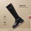 ZHR Women's Retro Western Thick-Sole Tall Knight Boots