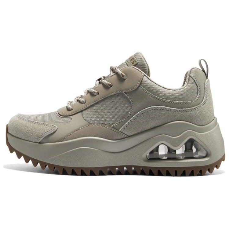 Skechers Street Series Lace-Up Comfortable Low-Top Outdoor Functional Shoes Women shoes Gray Brown 177545-TPE 37.5