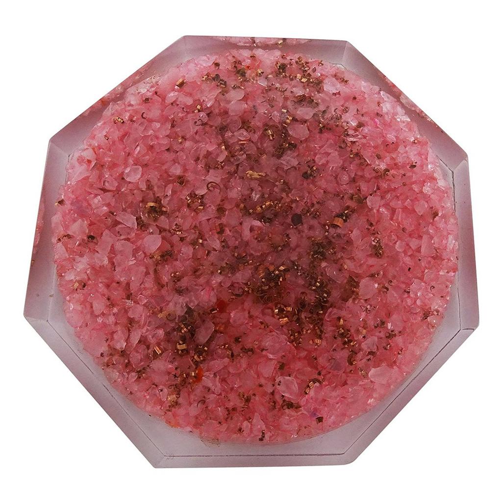 Harmonize Turquoise Faceted Hexagon Orgone Reiki Healing Crystal Symbol