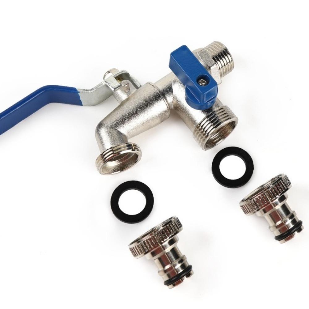 Double Head Valve Switch Garden Irrigation Water Splitter Connector New Water Faucet  Home