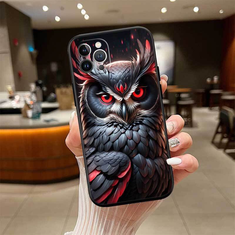 Cartoon Art Owl Phone Case for Samsung S20 S21 S21S S22 S23 S24 FE Ultra Plus Lite F06 F16 M06 M16 M56 A07 A17 A36 A37 A55 A57
