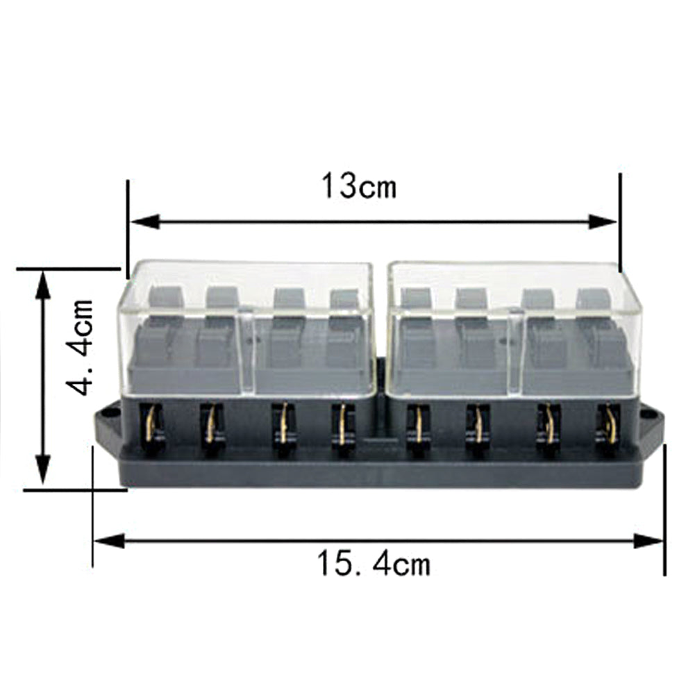 4/6/8/10 Way Car Fuse Box Car Fuse Holder Truck Auto Blade Fuse Box With 4/6/8/10/12 Fuses for 12V 32V ATO Standard Circuit Fuses4