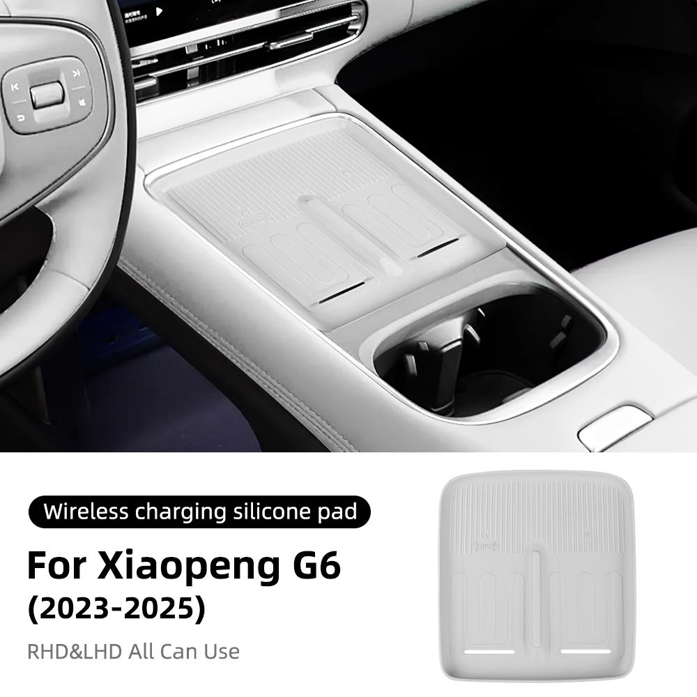 

Силиконовый коврик для Xpeng G6 2024 2025 Центральное управление Беспроводная зарядка Противоскользящий Подстаканник ert Коврик Аксессуары