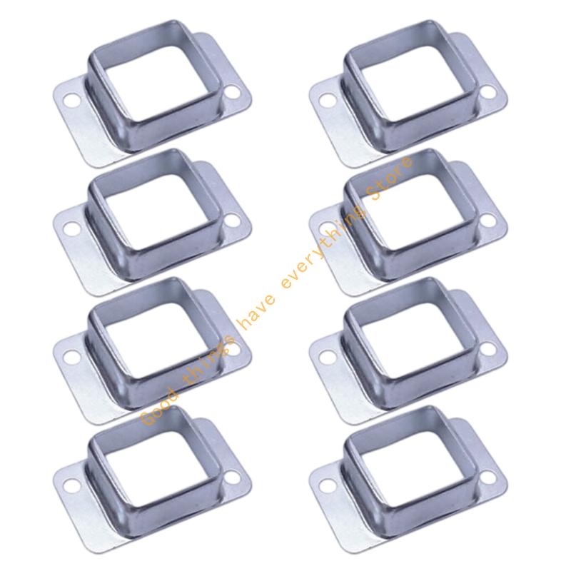 Base Flangiata Quadrata in Metallo 40x40mm Base per Palo di Recinzione Staffa di Montaggio 55KF