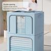 Fabric Clothes Storage Bin Large Capacity Wardrobe Organiser with Dual Zip for Home
