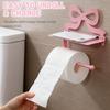 Pink Bows Decorated Metal Bathroom Tissue Holder Wall Mounted Toilet Paper Holder Bathroom Tissue Rack