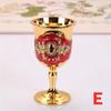 1pc European Style Wine Glass High-grade Liquor Glass Creative Home Metal Liquor Glass Retro Creative Small Pieces
